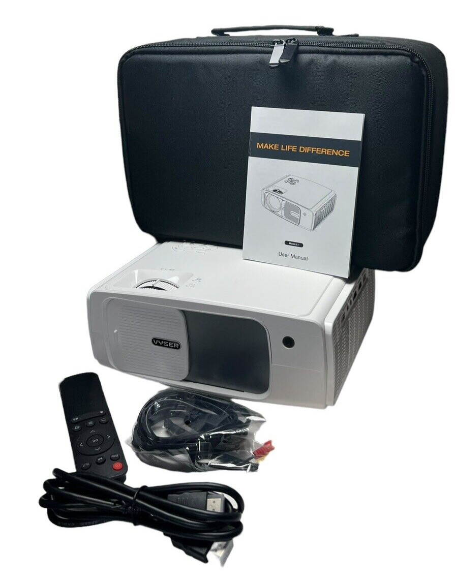 VYSER L1 Native 1080P 400 ANSI 5G WiFi Bluetooth Projector + Keystone Correction