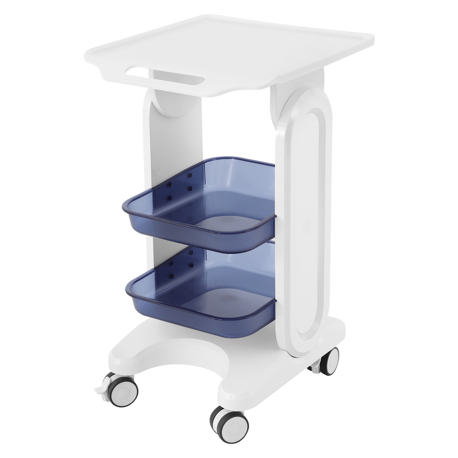 Medical Cart Salon Storage Cart Beauty Tool Storage Trolley Free Stand 3-Tiers