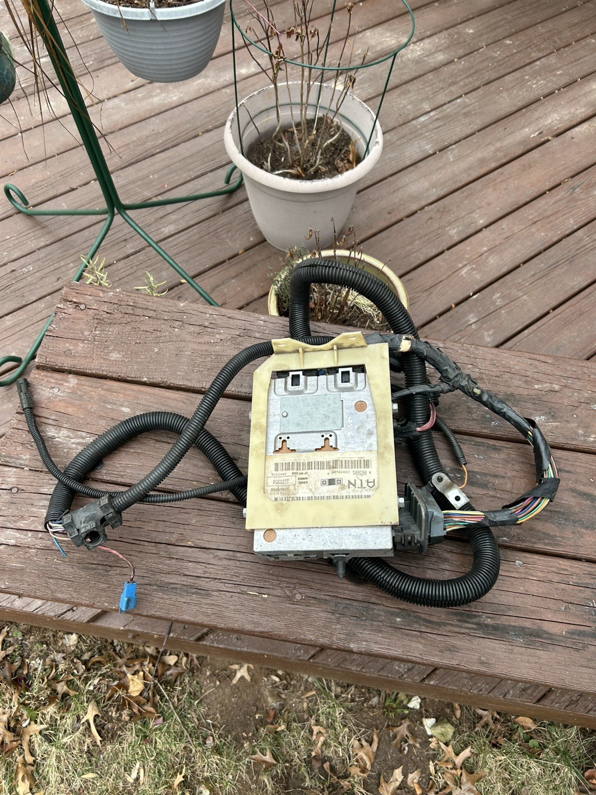 1985-87 Camaro Firebird V8 GM ECM Serv. Computer Brain Module and wiring harness