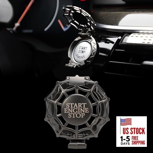 Car Push Start Button Cover Universal for Car Motorcycle Press Engine Black