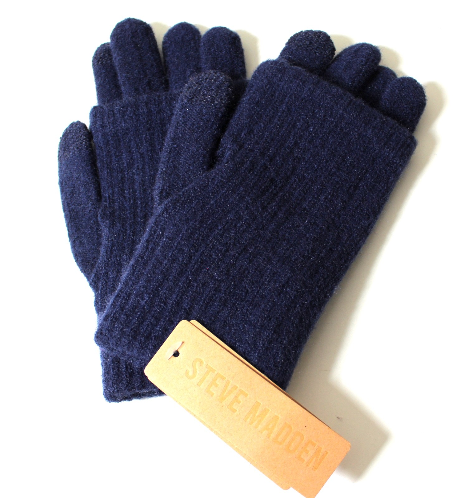 STEVE MADDEN Touchscreen Gloves One Size Navy Retail $20