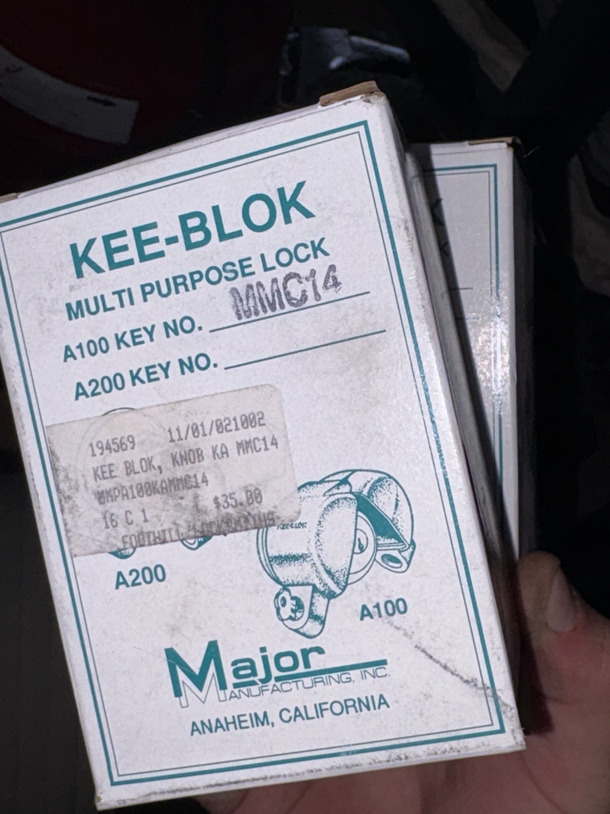 Kee-Blok A200 Multi Purpose Multi-Purpose Lock by Major Manufacturing (2pk)