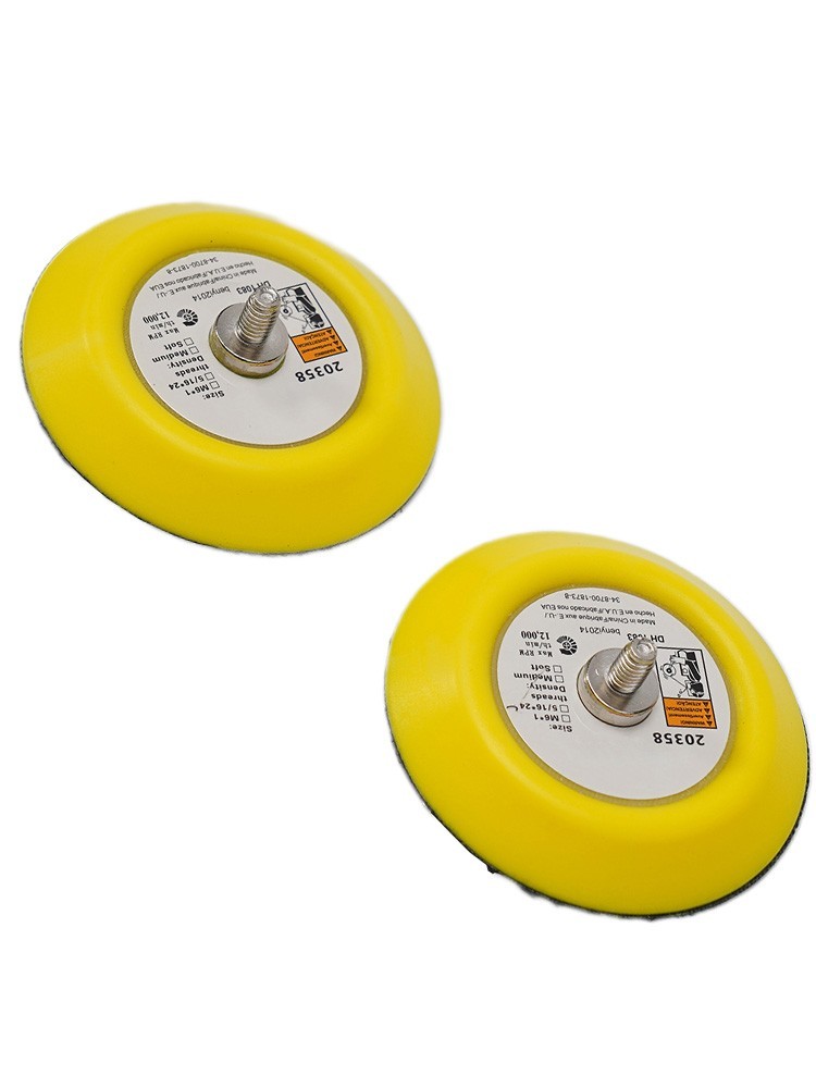 Pack Of 2 Sanding / Backing Pads Hook&Loop M6 Thread For Air Sander Polishing A