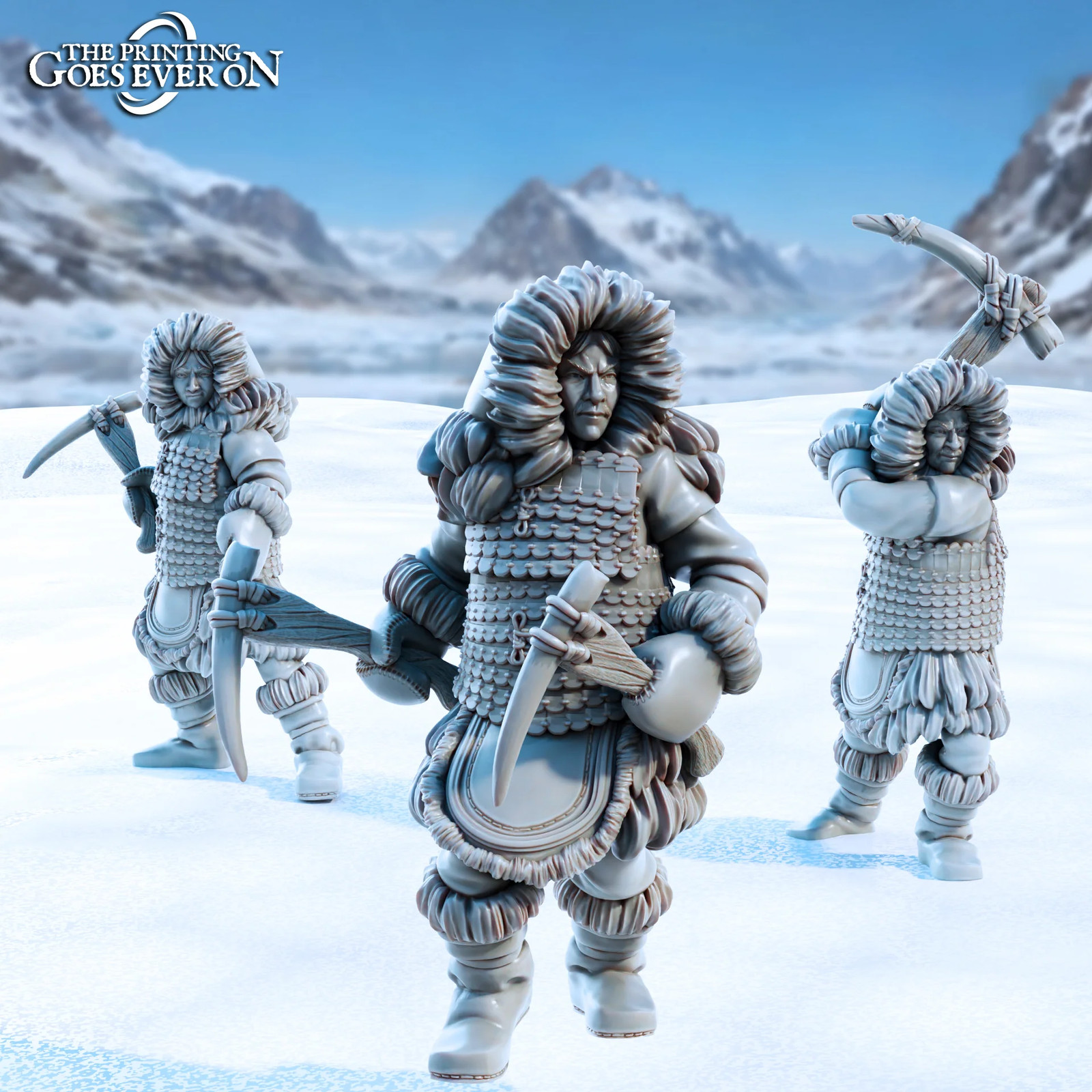 Frostkin Icebreakers (Set of 3) - 28-32mm Tales - Resin Tabletop Miniatures