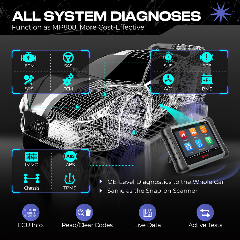 Autel MK808S-TS as MaxiSys MS906TS Diagnostic Scanner Bluetooth Code Reader TPMS