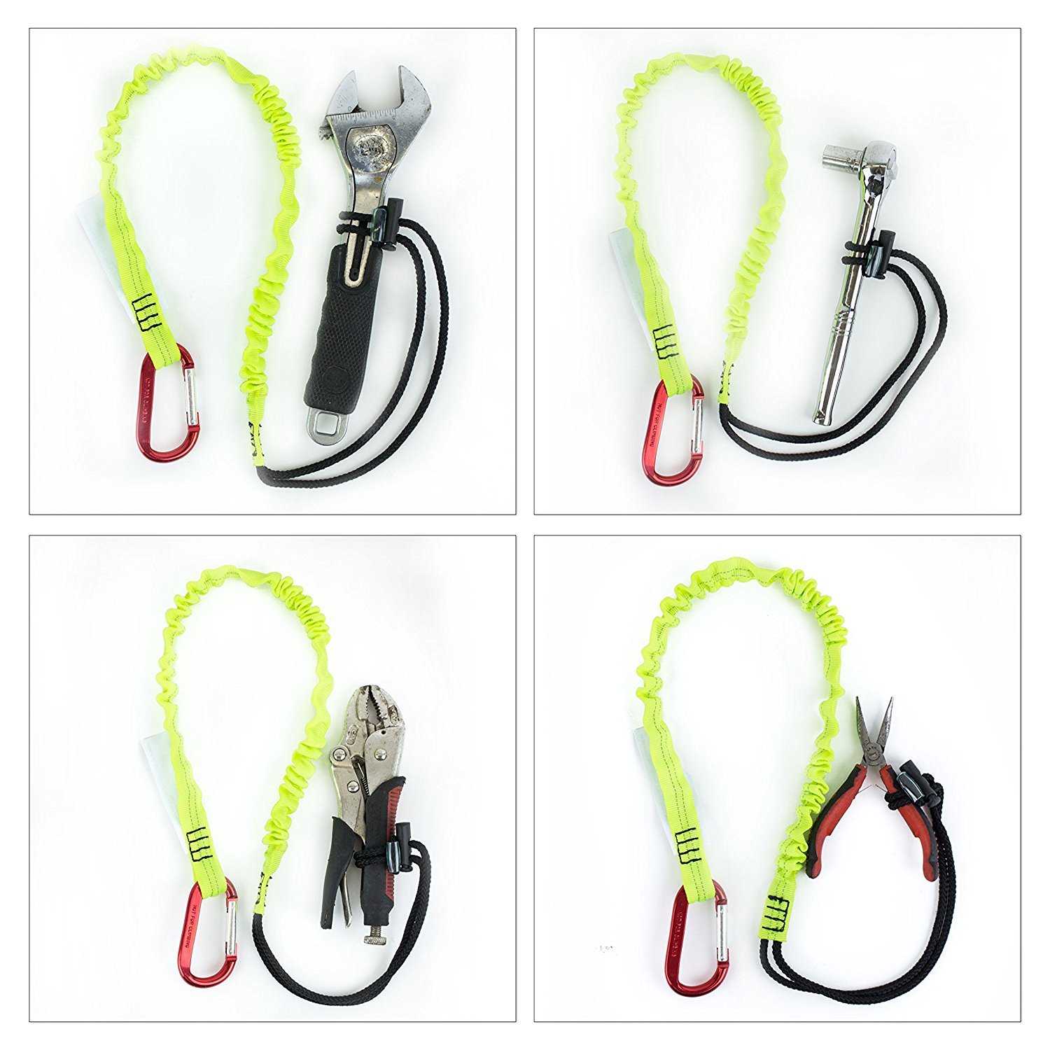 Pack of 3, 3 FT Capacity 22LB Tool Lanyard with Single Carabiner -SPTOOL01-3