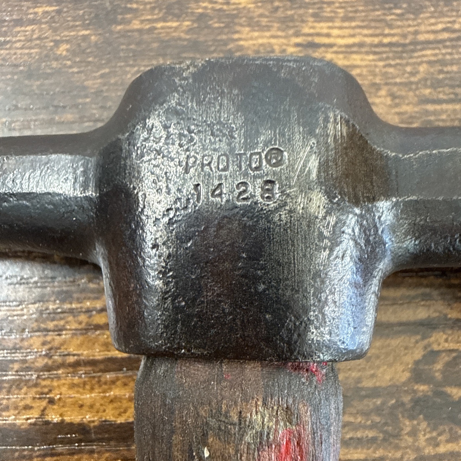 Proto 1428 Body Hammer with Original Handle Made In USA Vintage 11.5"