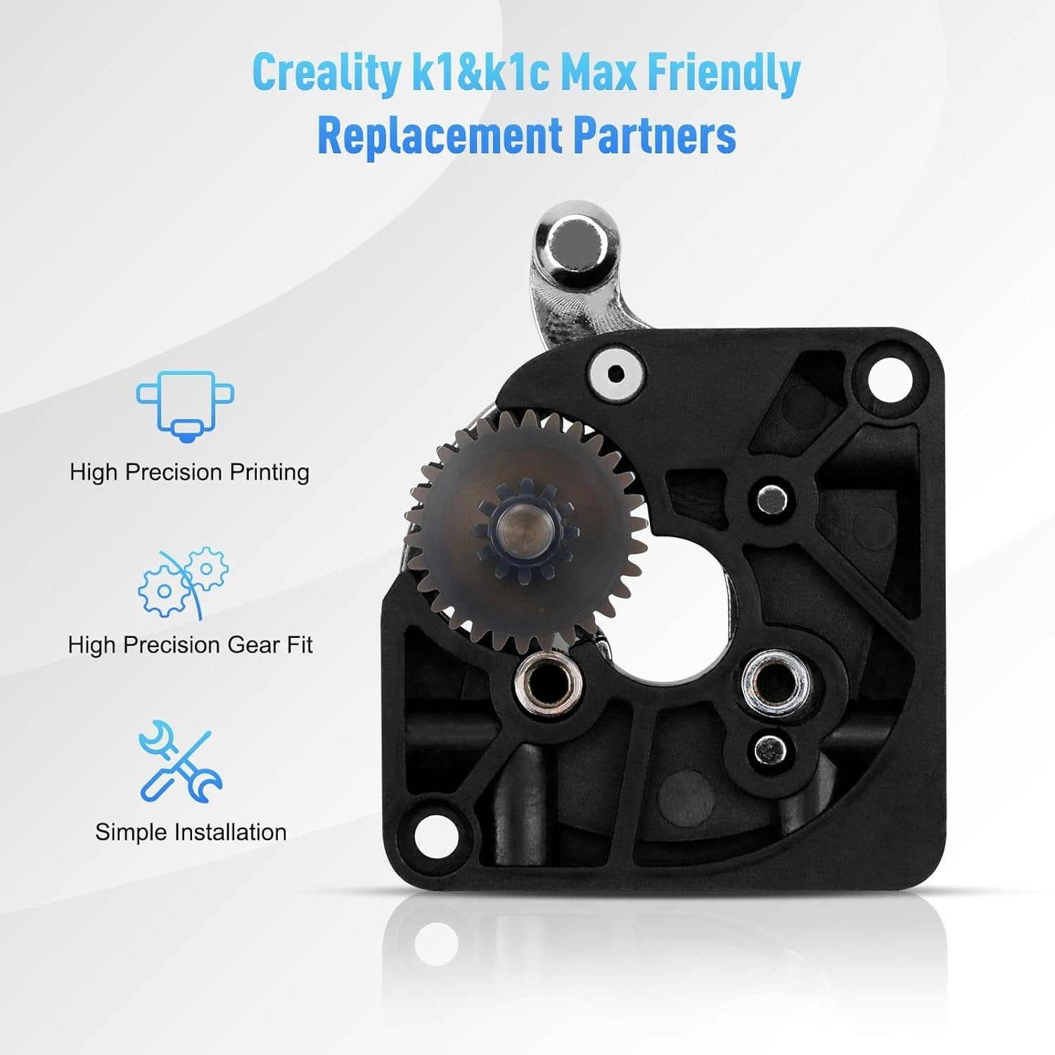Upgrade K1C Extruder Gear - Full Metals for Enhanced 3D Printing Performance
