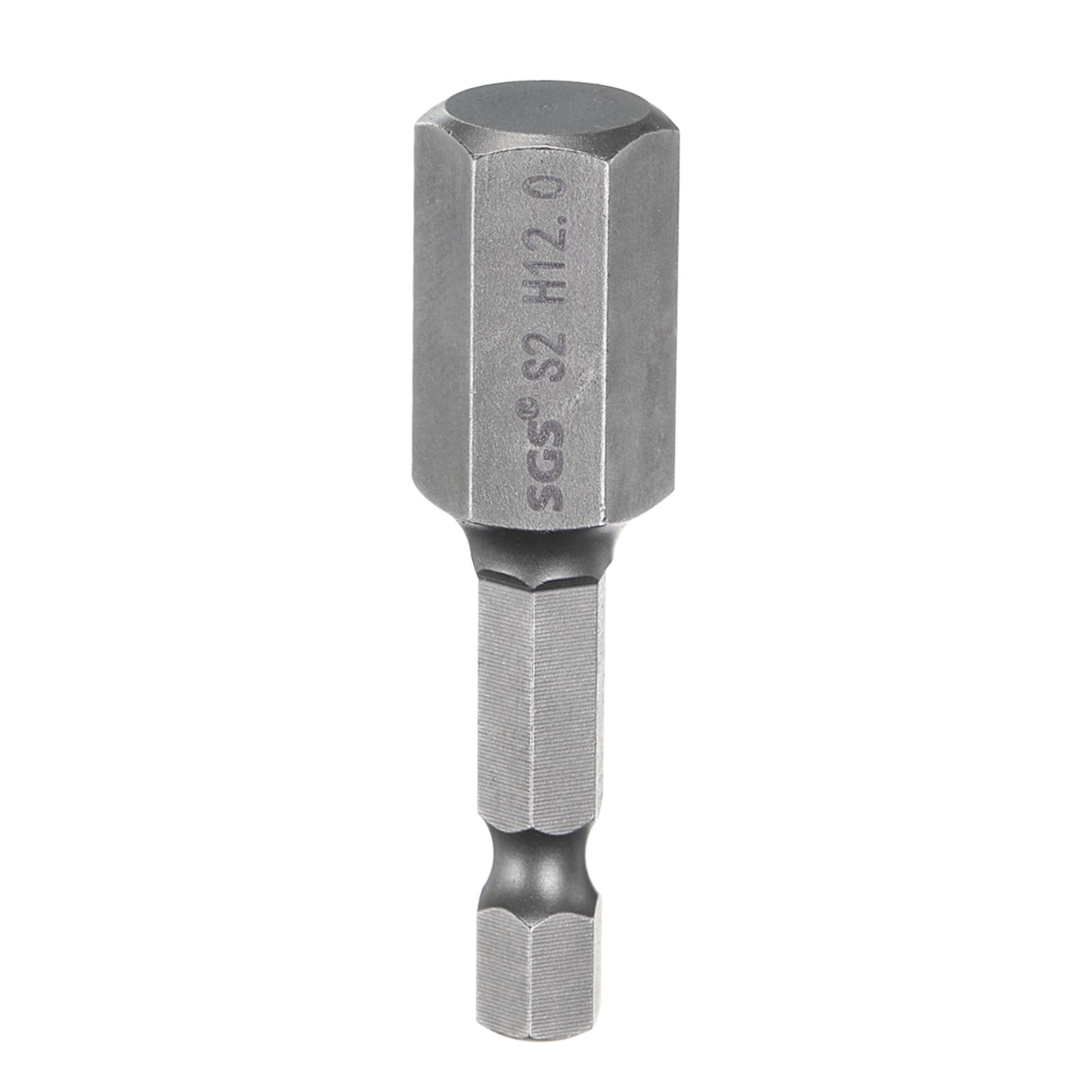 H12.0 Hex Head Drill Bit Wrench 12mm Flat Tip 1/4" Shank 50mm Long Magnetic