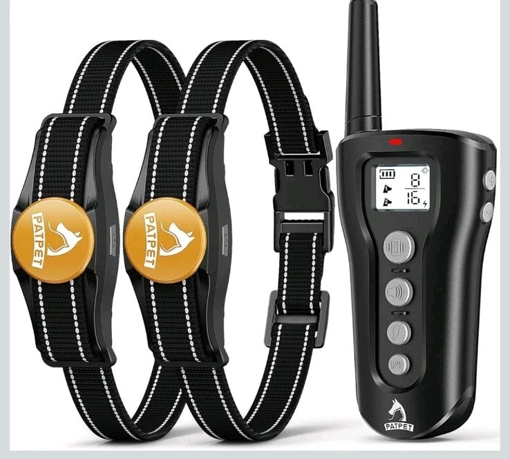 PATPET Dog Shock Collar Rechargeable Dog Training Collar & Remote 2 Pack New 320