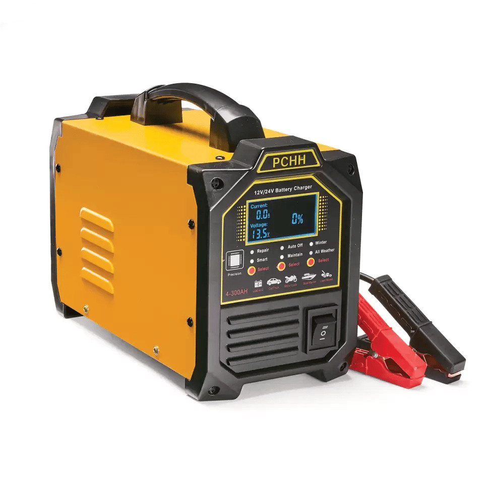 PCHH 2V/24V CAR BATTERY CHARGER AND MAINTAINER - YELLOW