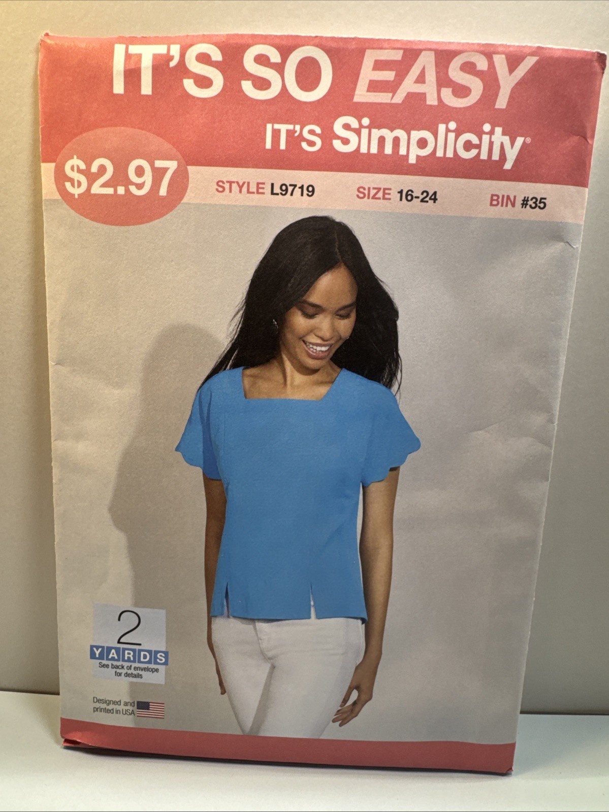 Simplicity It's So Easy L9719 Women Top Size 16-24 Cut