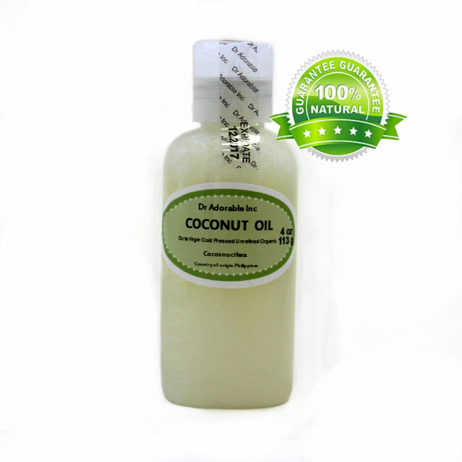 4 Oz Premium 100% Pure Organic Cold Pressed Best Extra Virgin Coconut Oil