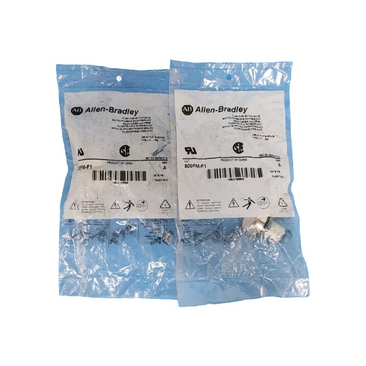 LOT OF 2 NEW ALLEN BRADLEY 800FM-F1 SER. A PUSH BUTTONS 800FMF1 WHITE