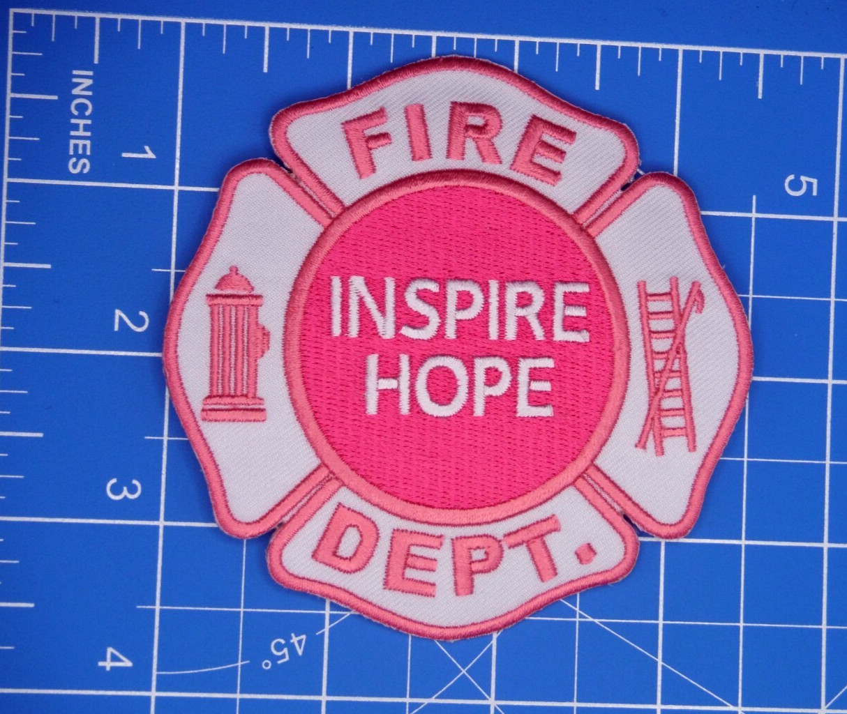 Inspire Hope Breast Cancer Awareness Fire Department patch