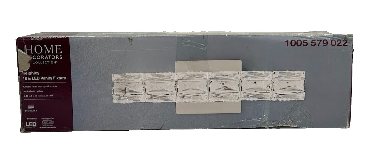 Home Decorators Collection Keighley 18 in. Integrated LED Chrome Bathroom Vanity
