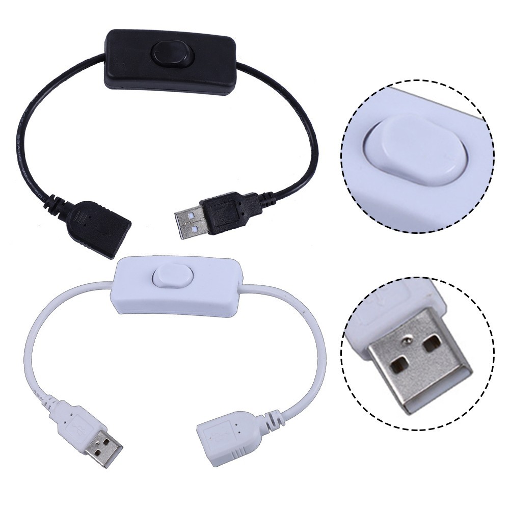 Enhance your lighting setup with this usb switch cable white and black