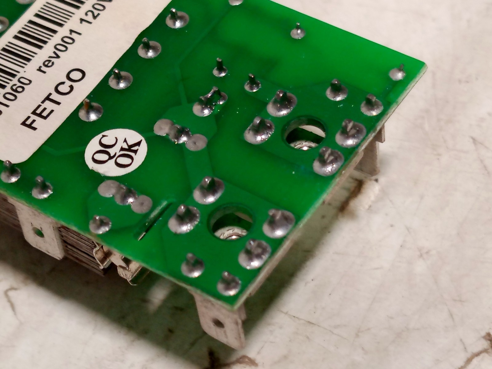 FETCO 51060 control board PCB assembly, 120VAC coffee brewer controller as shown