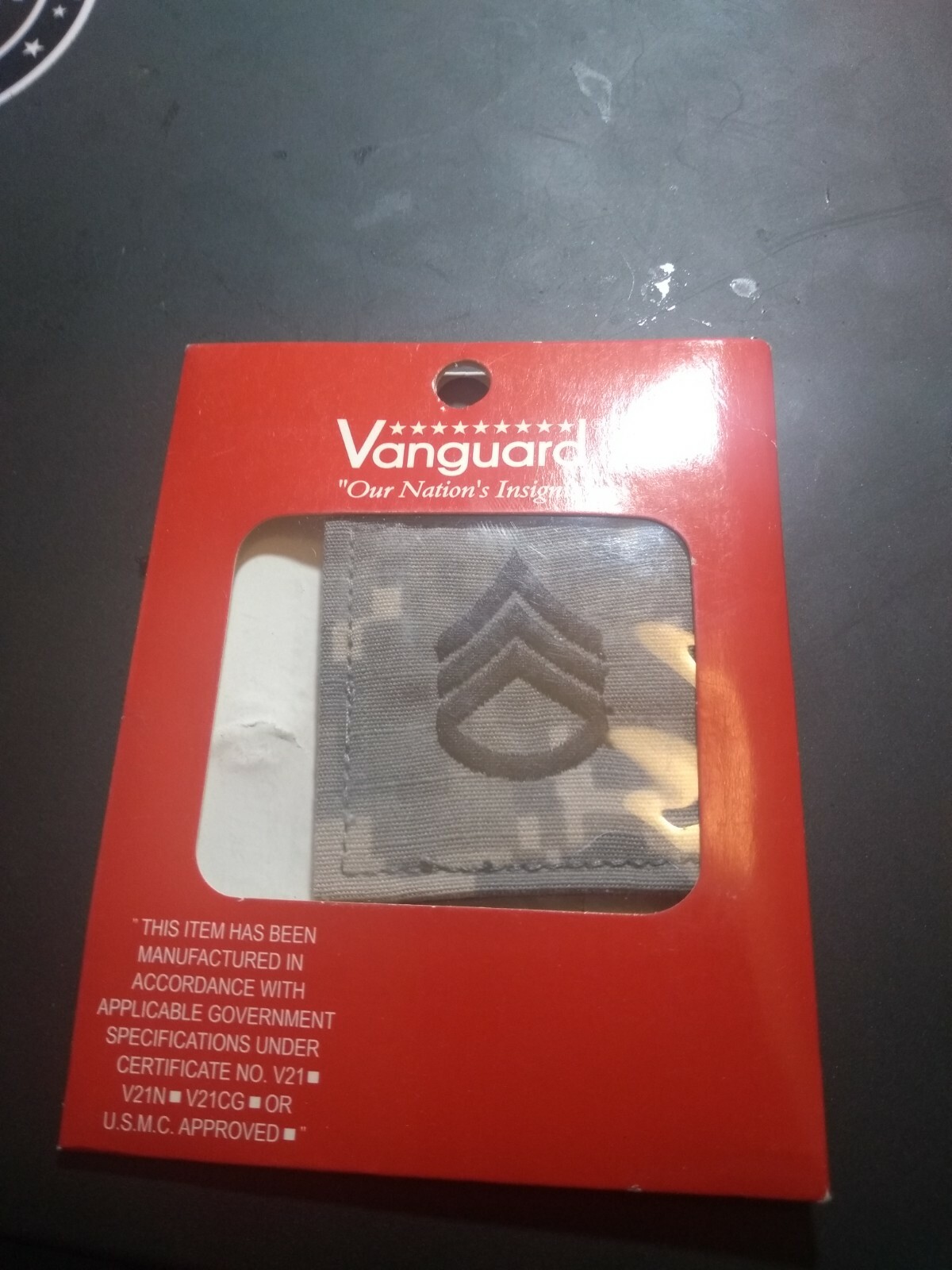 U.S. Army- Vanguard 2x2 Rank patches (2) SSGT - Hook and loop Back (21-719)