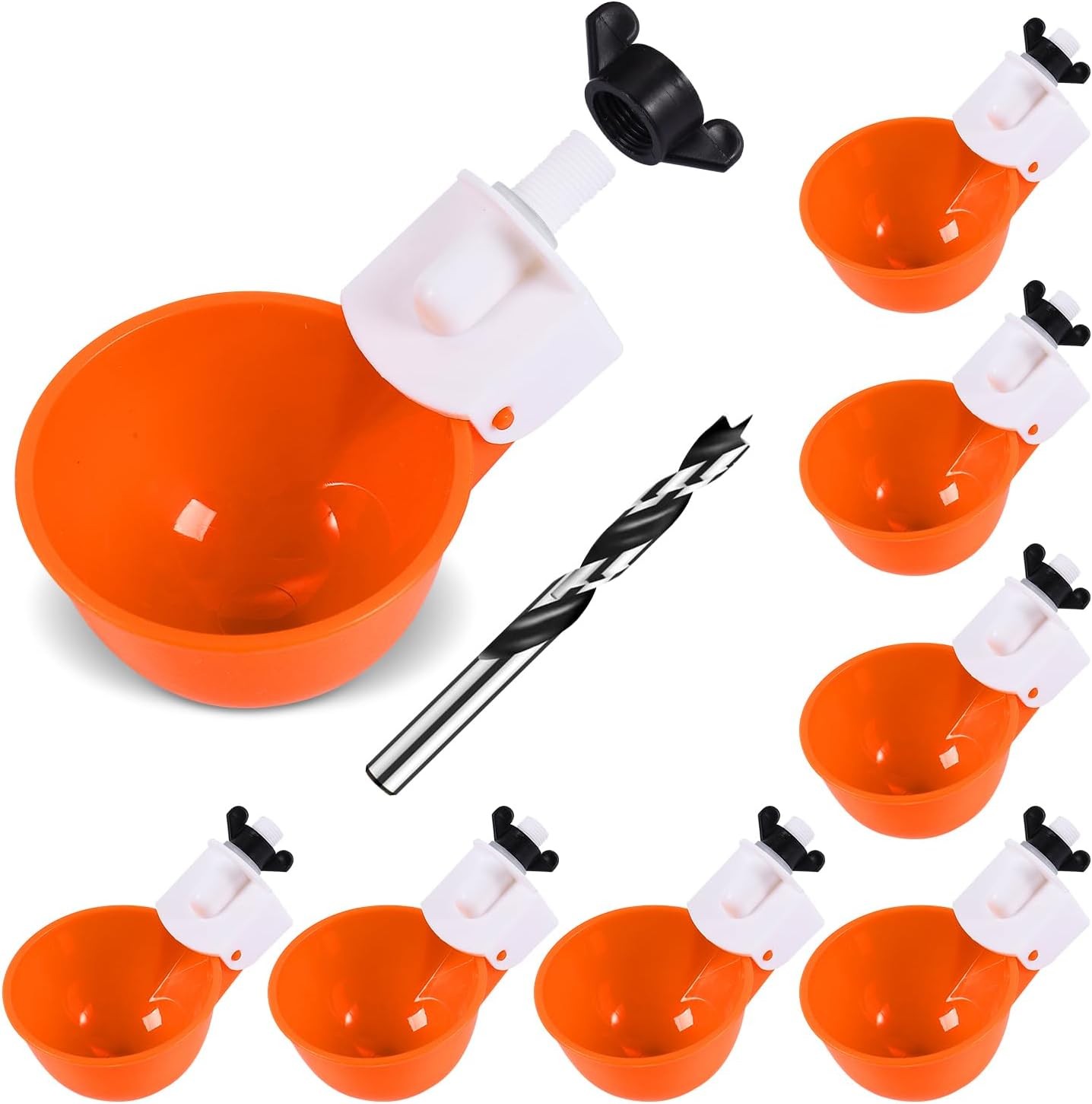 Chicken Waterer Cups 8 Pack/Yellow DIY Automatic Large Chicken Water Feeder