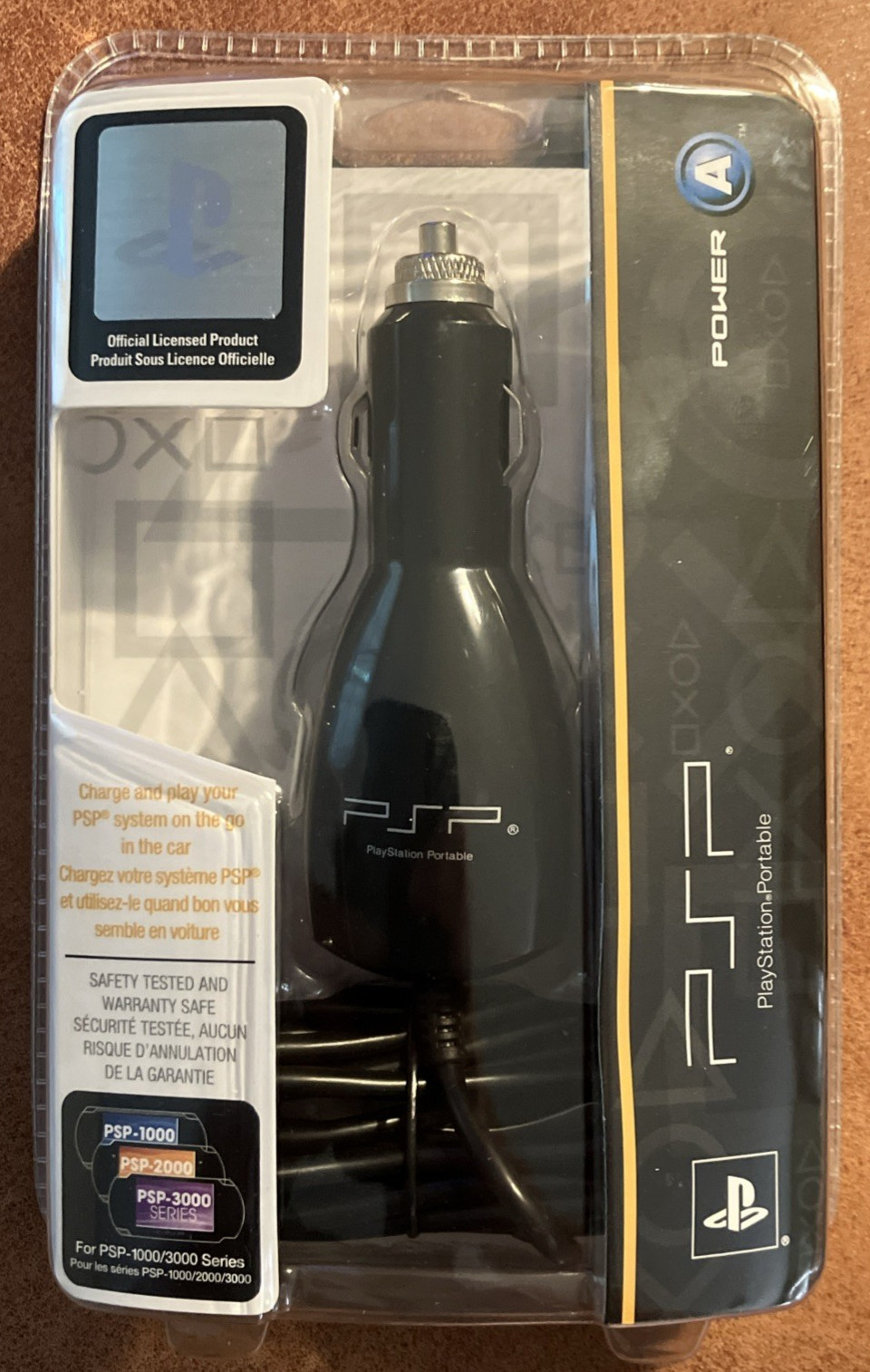 Sony PlayStation Portable/PSP Power A Car Charger New/Sealed 1000/2000/3000