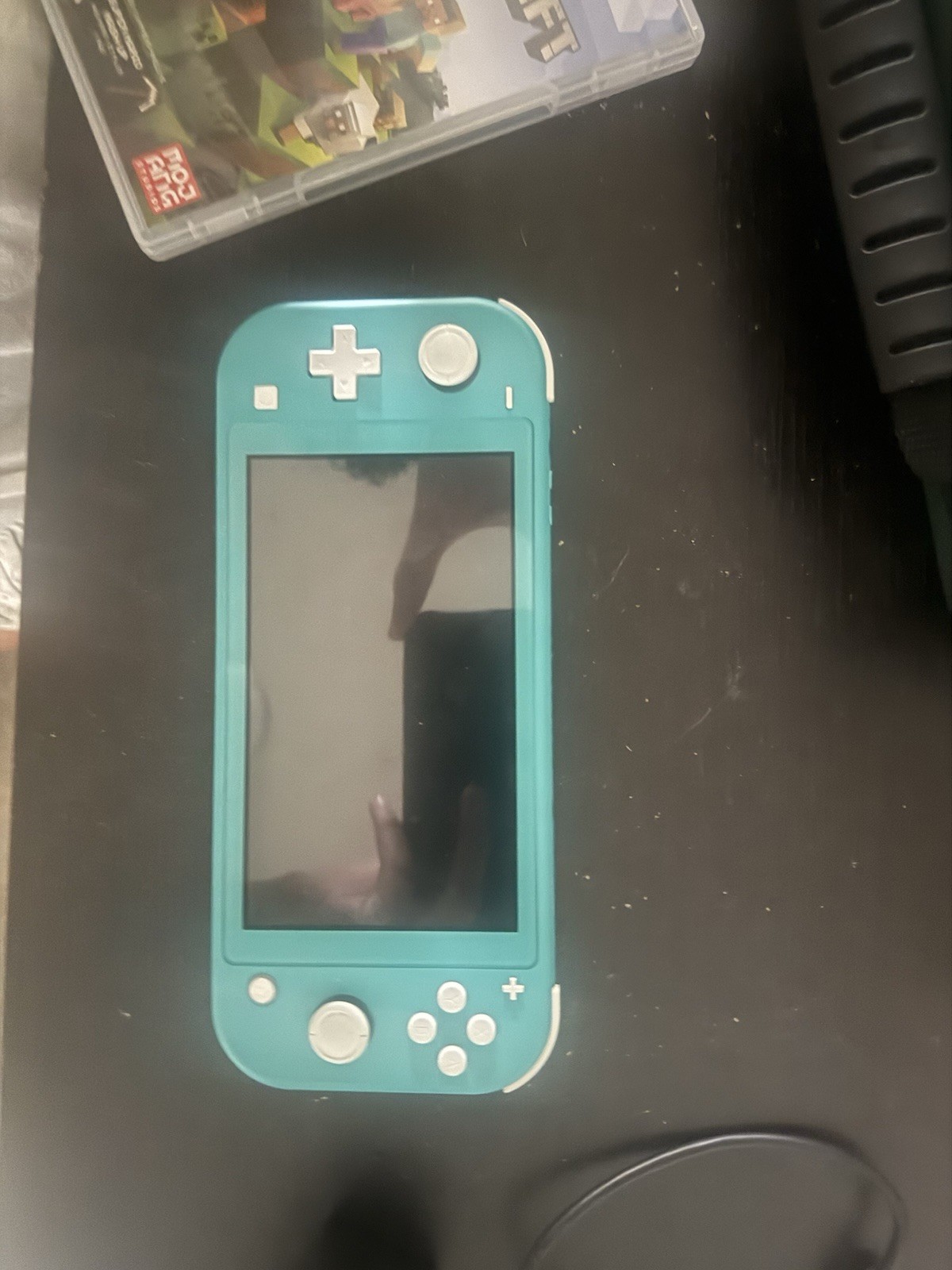 Nintendo Switch Lite Turquoise Bundle w/ Case, Adapter Minecraft & Mario Odyssey