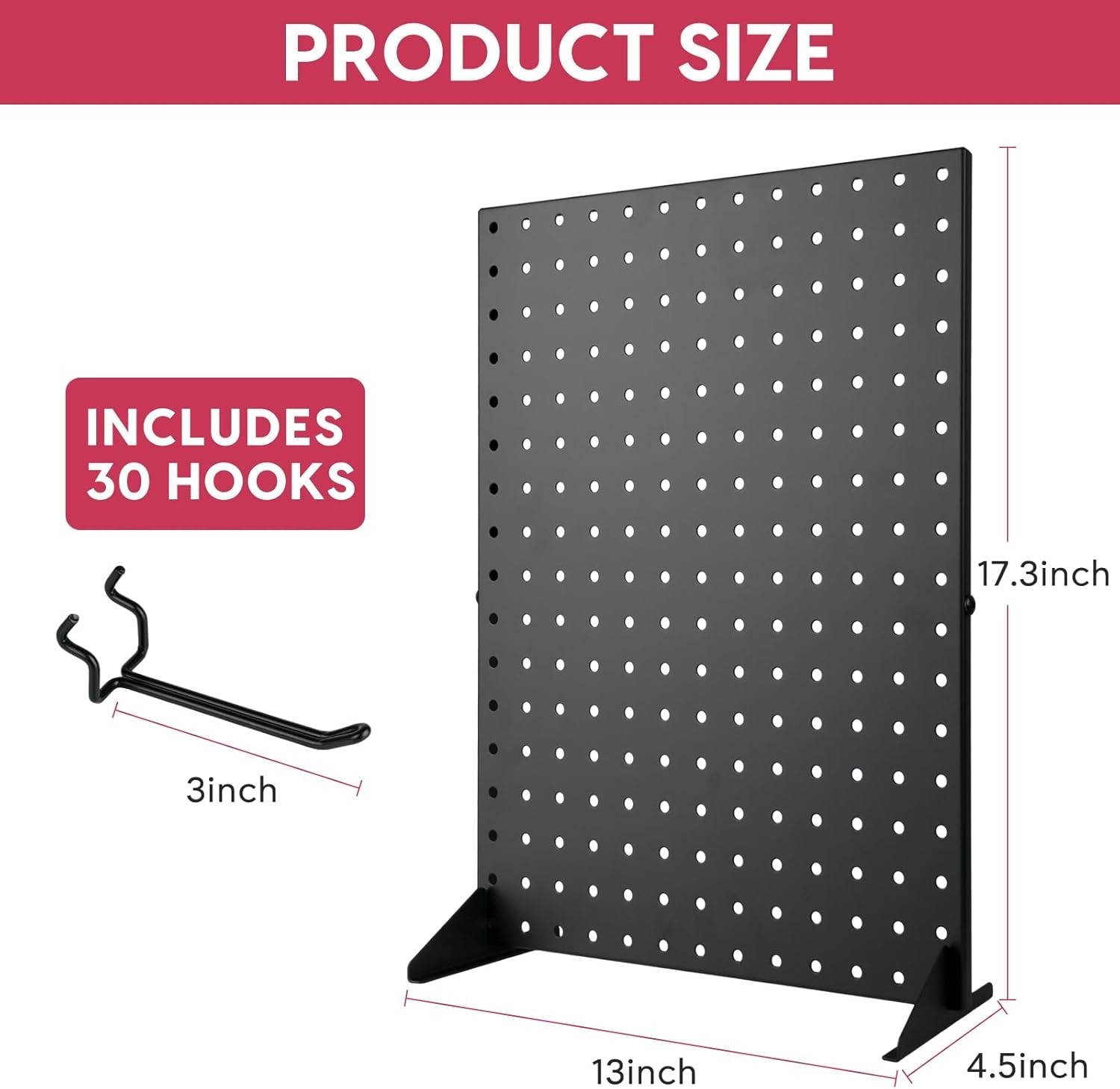Desk Pegboard Panels with Merchandise Display Rack