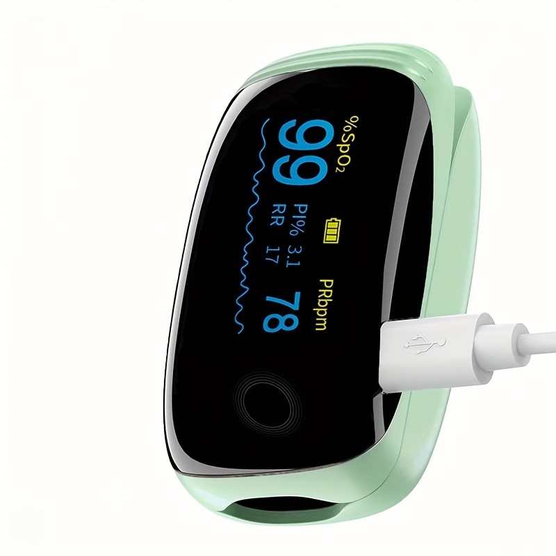 Fingertip Oximeter Medical-Grade SpO2 & Pulse Rate Monitor OLED Display