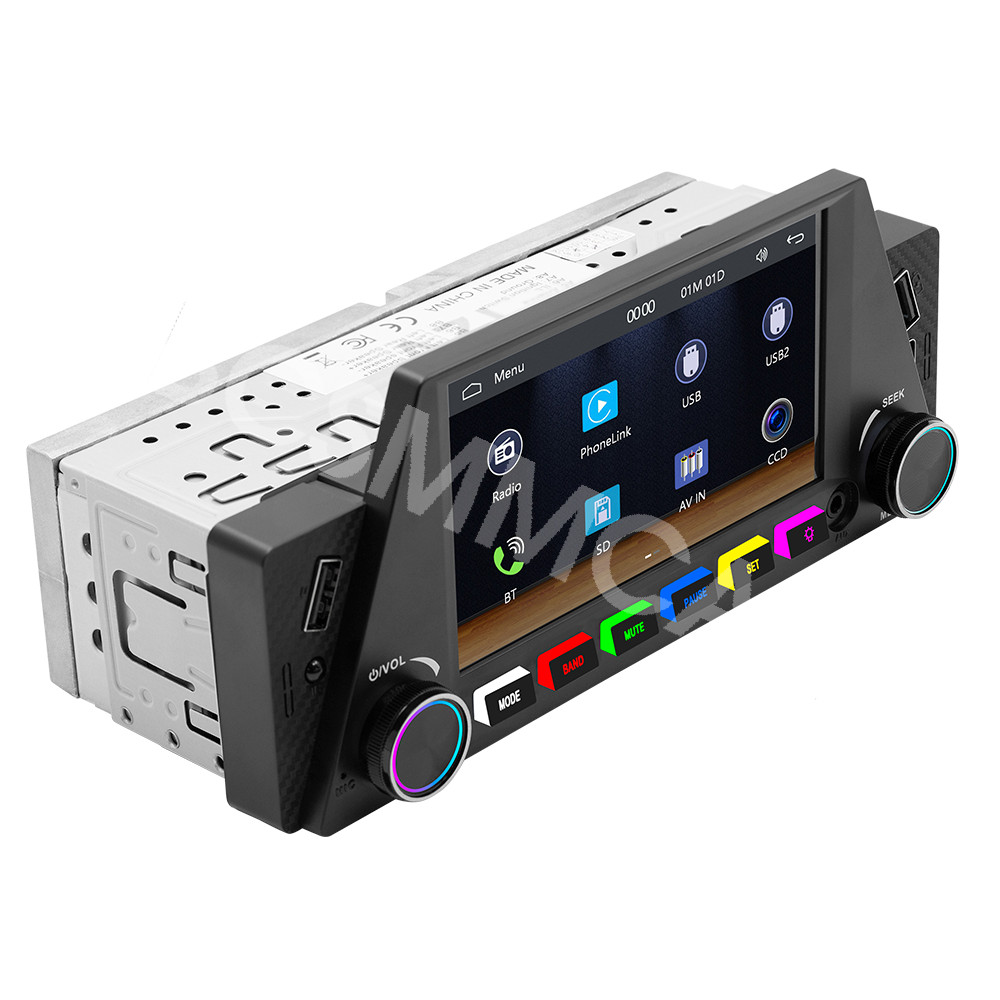 4.7" Single 1 Din Car Stereo Radio Bluetooth FM USB MP5 Player For Apple Carplay