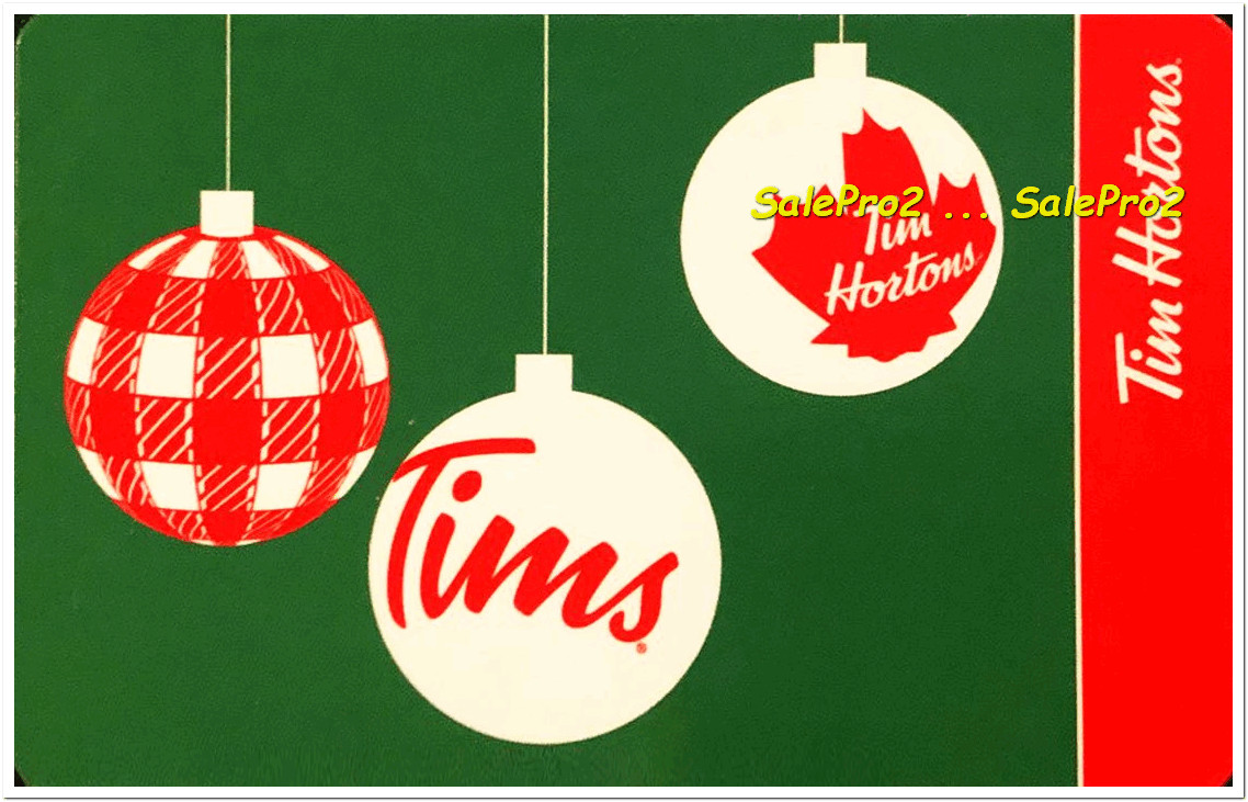 TIM HORTON 2022 COFFEE MAPLE LEAF CHRISTMAS ORNAMENTS NEW COLLECTIBLE GIFT CARD