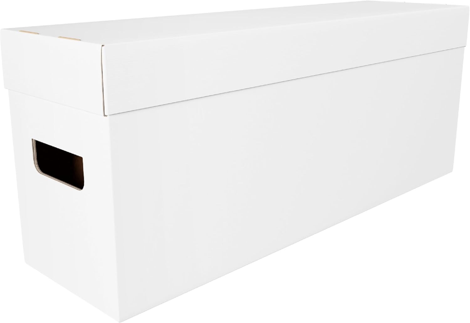 Max Protection Comic Book Long Box - 3 Count Storage Boxes | White Corrugated