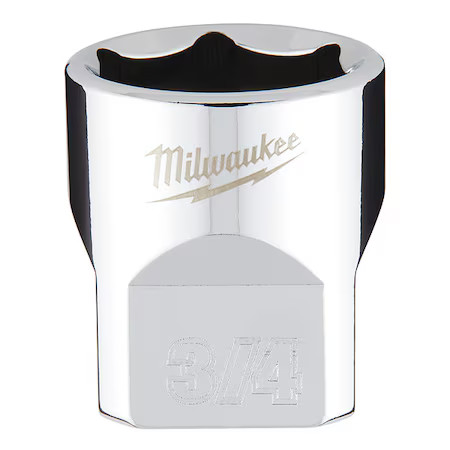 Milwaukee Tool 45-34-9068 3/8 In. Drive 3/4 In. Sae 6-Point Socket With Four