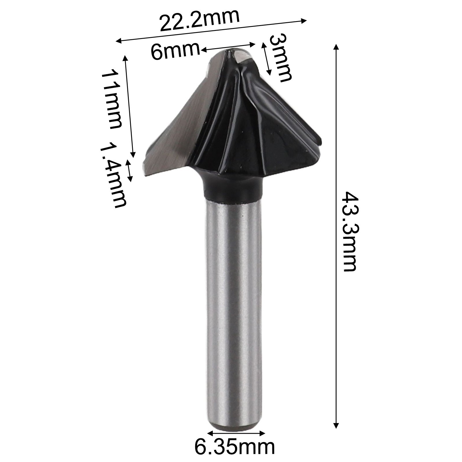 V-shaped Milling Cutter Easy Installation Non-slip Handle Efficient Tool