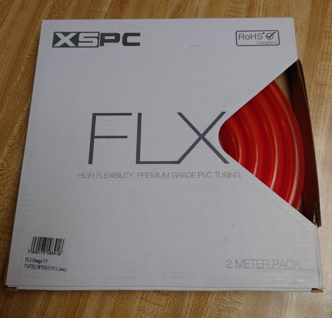 NIP NOS XSPC FLX PVC TUBING NR 7/16" ID 5/8" OD 2 METERS ORANGE UV