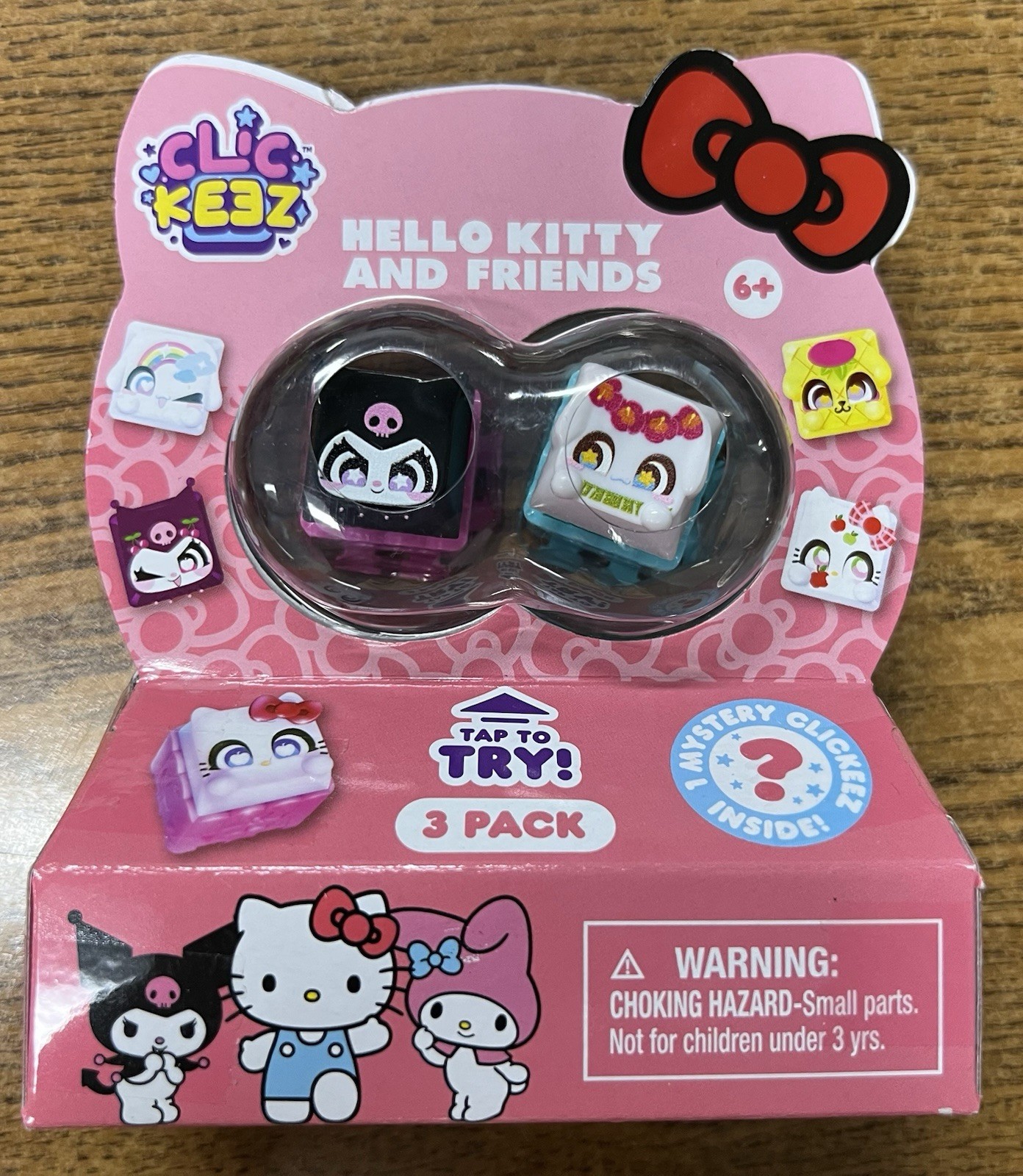 Clickeez Hello Kitty and Friends 3pk Fidget Kuromi/ Hello Kitty