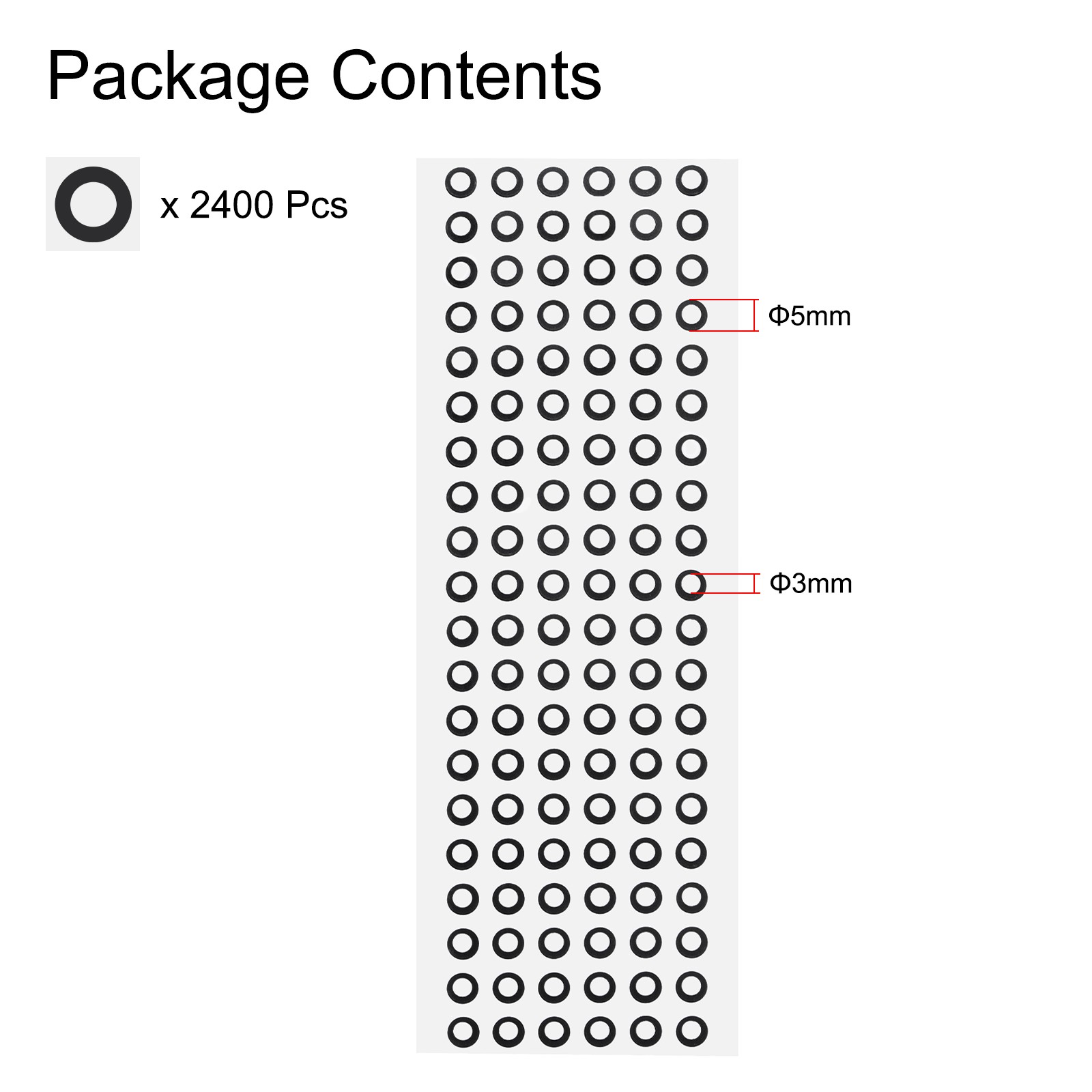2400Pack 3D Scanner Markers 3mm Low Reflective 3D Scanning Dots(3x5mm)