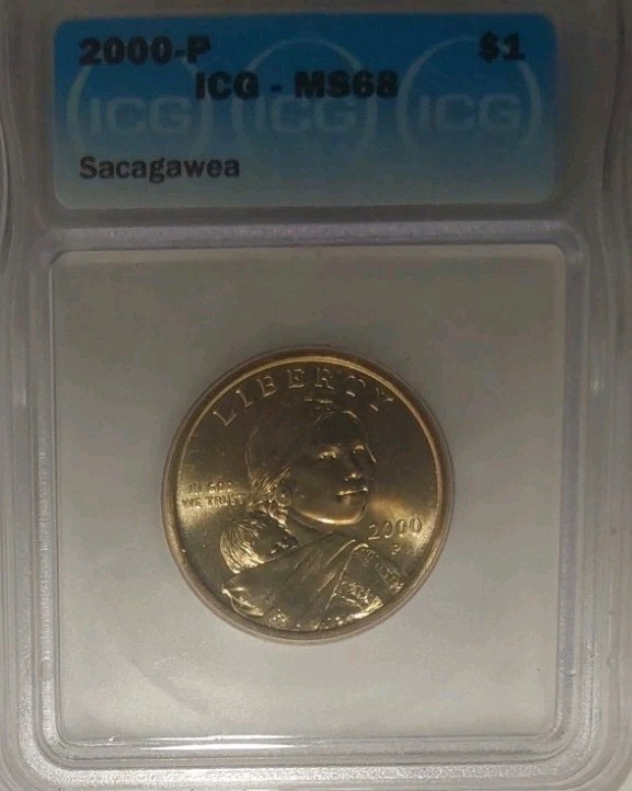 2000-P Sacagawea Dollar ICG MS68 Native American $1 Coin Free Post Tracking