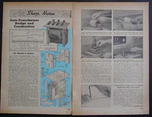 Transformer 1947 Design & HowTo Build PLANS 6-230 volts