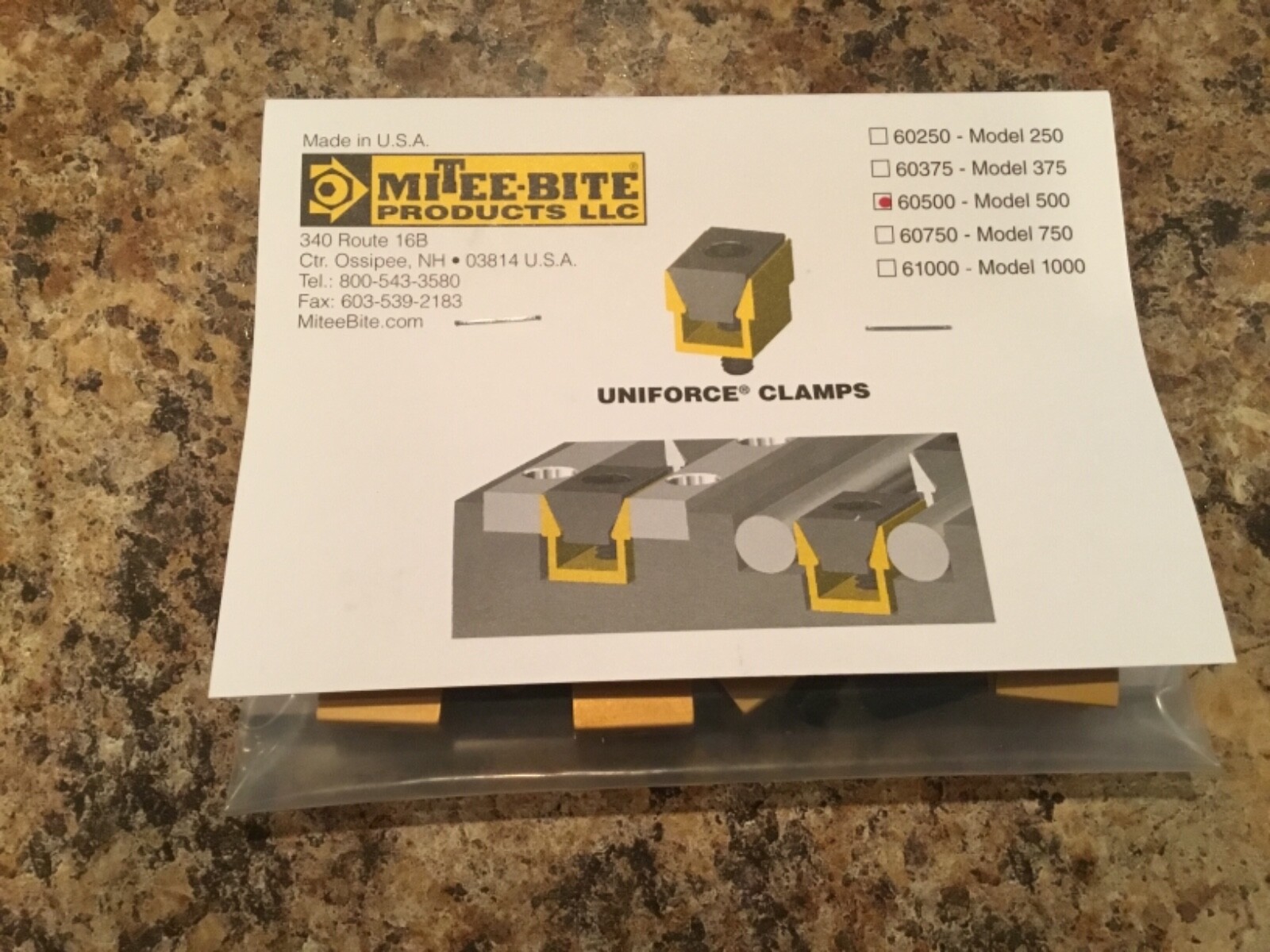 Mitee Bite 60500 #8-32 Thread Uniforce Clamp 8/Pack