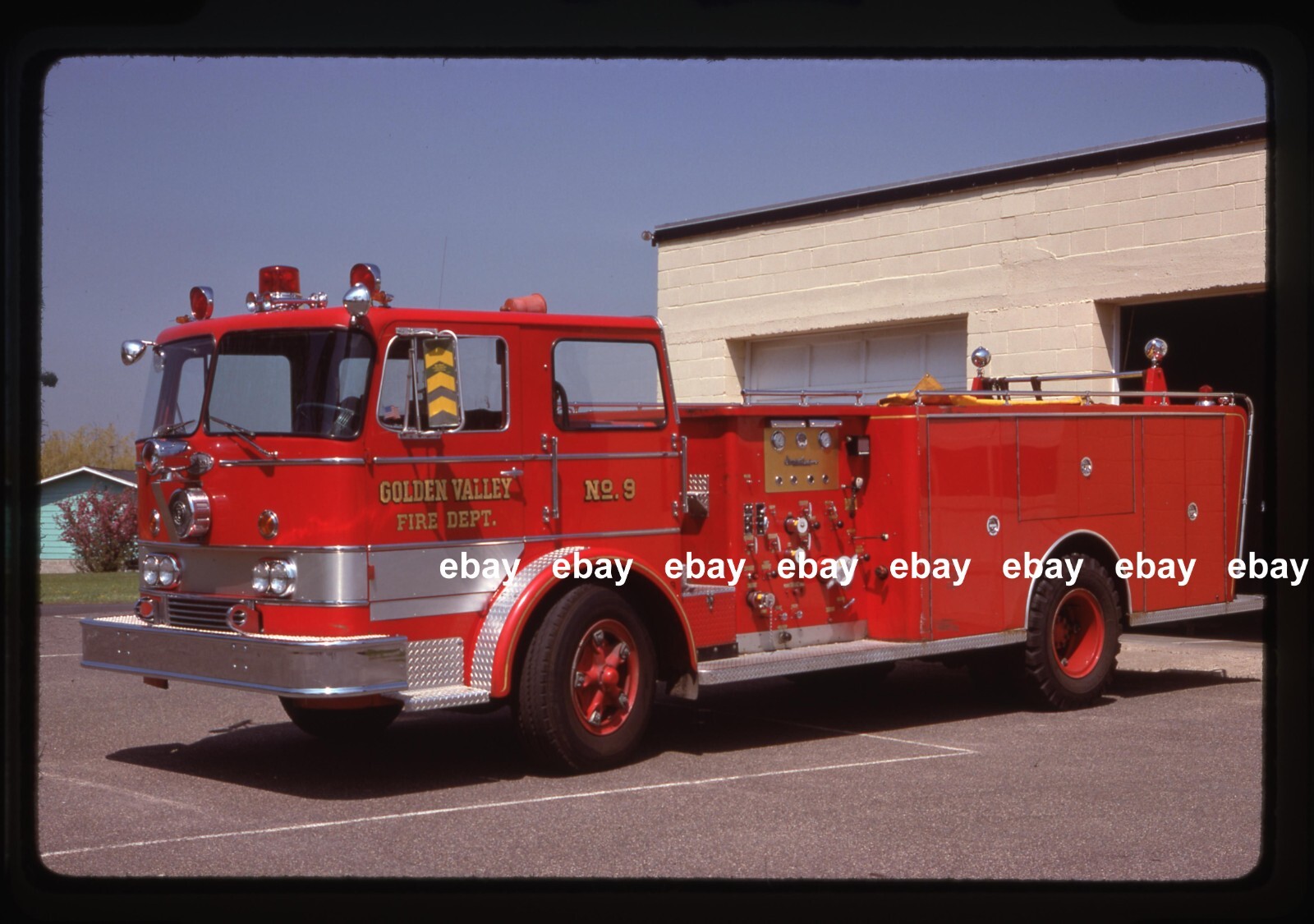Golden Valley MN 1965 Duplex General Safety pumper Fire Apparatus Slide