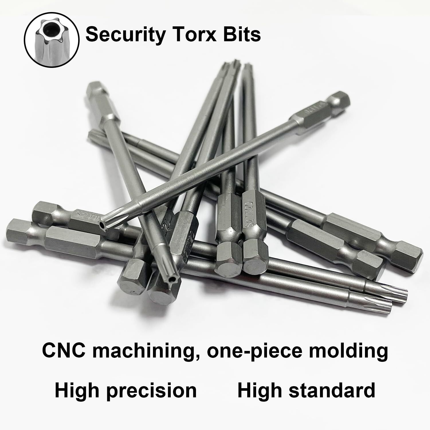 10PCS T25 Torx Screwdriver Bit Sets, 4‘’Length Magnetic Security Torx Bits Set