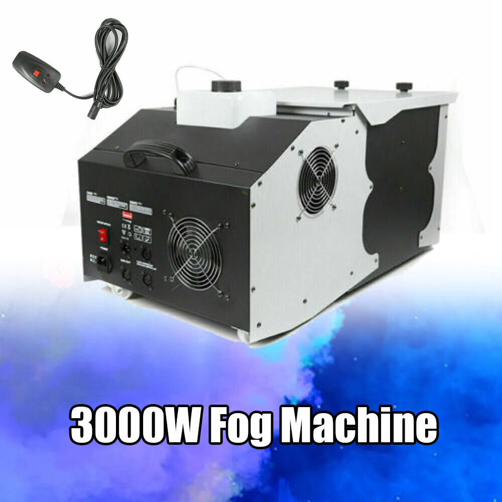 3000W Low Lying Smoke Fog Machine DMX DJ Stage Fogger Effect w/ Remote