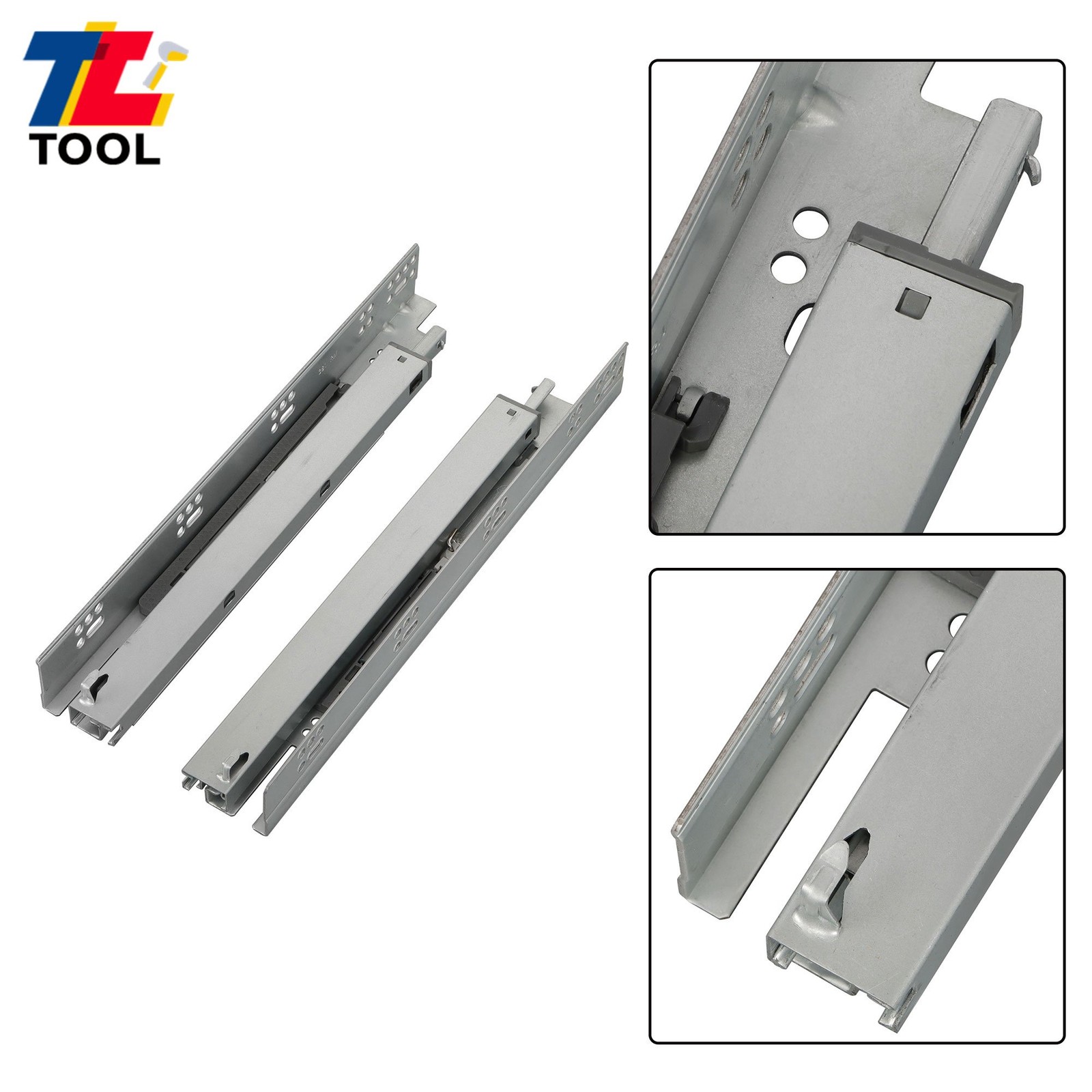 15 Inch Full Extension Drawer Slides 3D Adjustable Lock Undermount