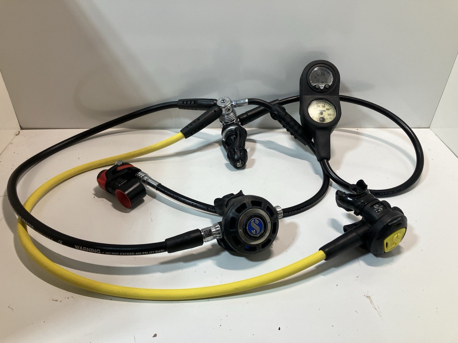 Scubapro MK25 Regulator G250 2nd Stage, R295 Octo, Pressure Gauge, alarm
