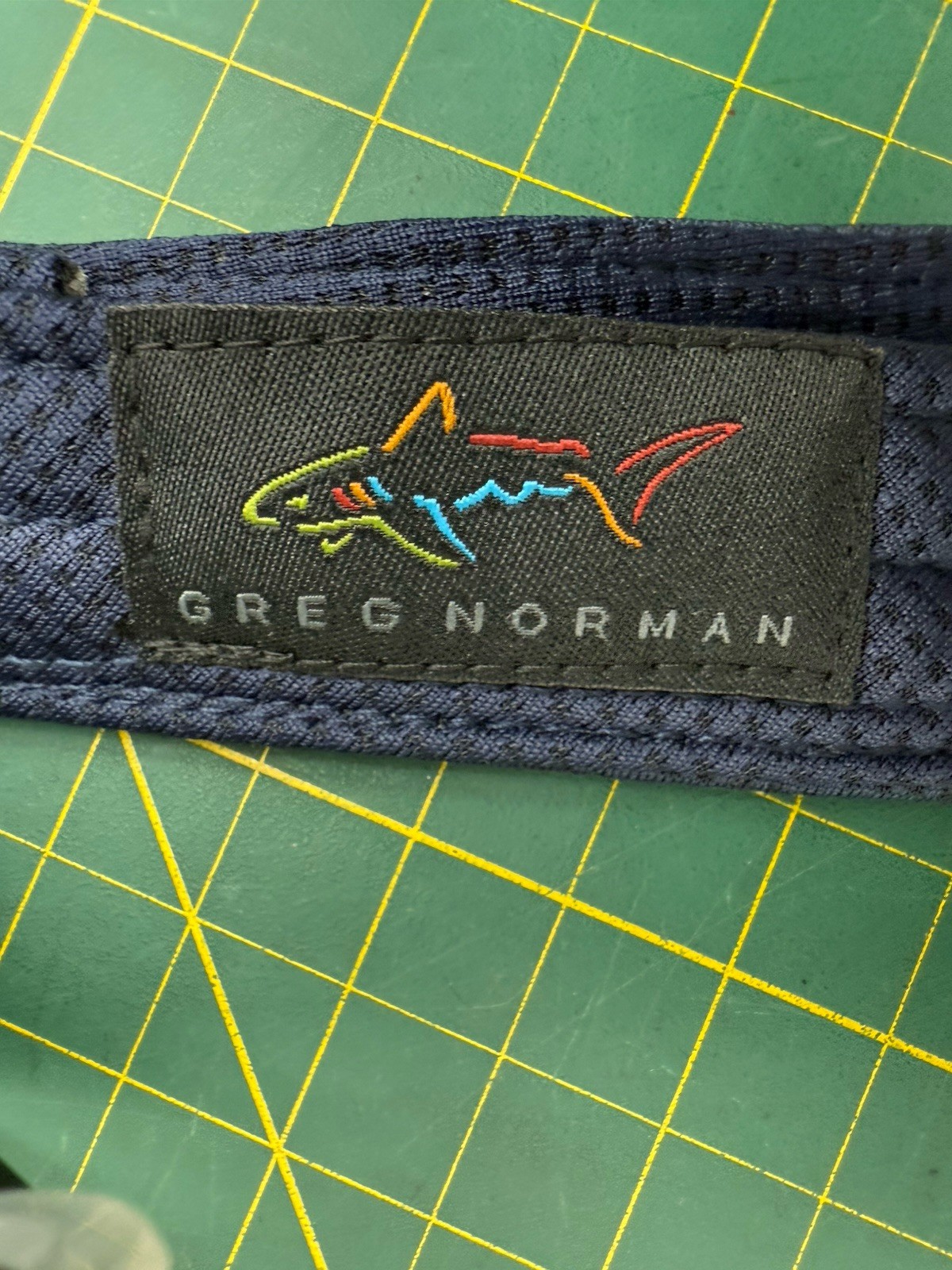 Greg Norman Blue Sun Visor w/Embroidered Shark Logo - Golf Hat Cap NEW!