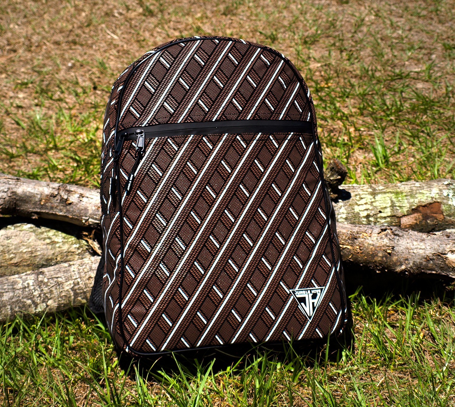 Jungle Hive Lifestyle Backpack - Brown Diamond Pattern