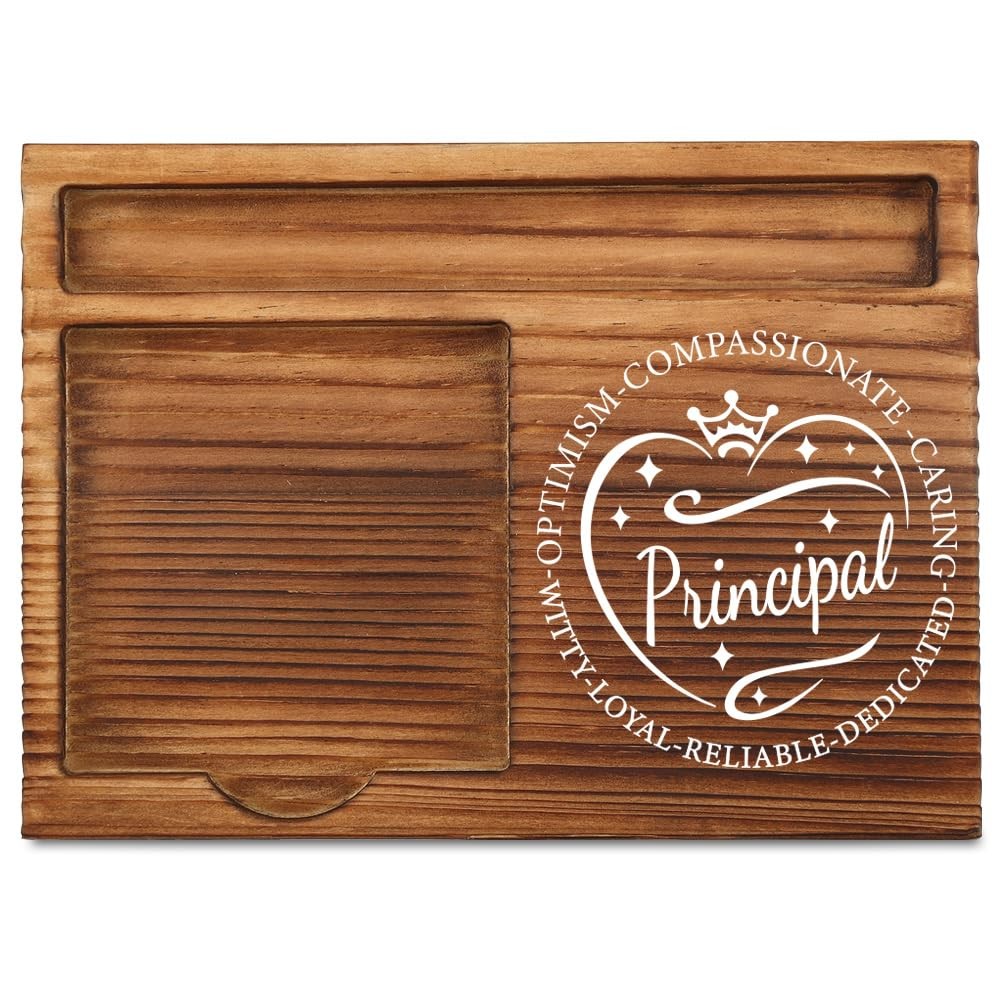 Elegant Desk Organizer for School Principals & Educational Leaders - Natural ...