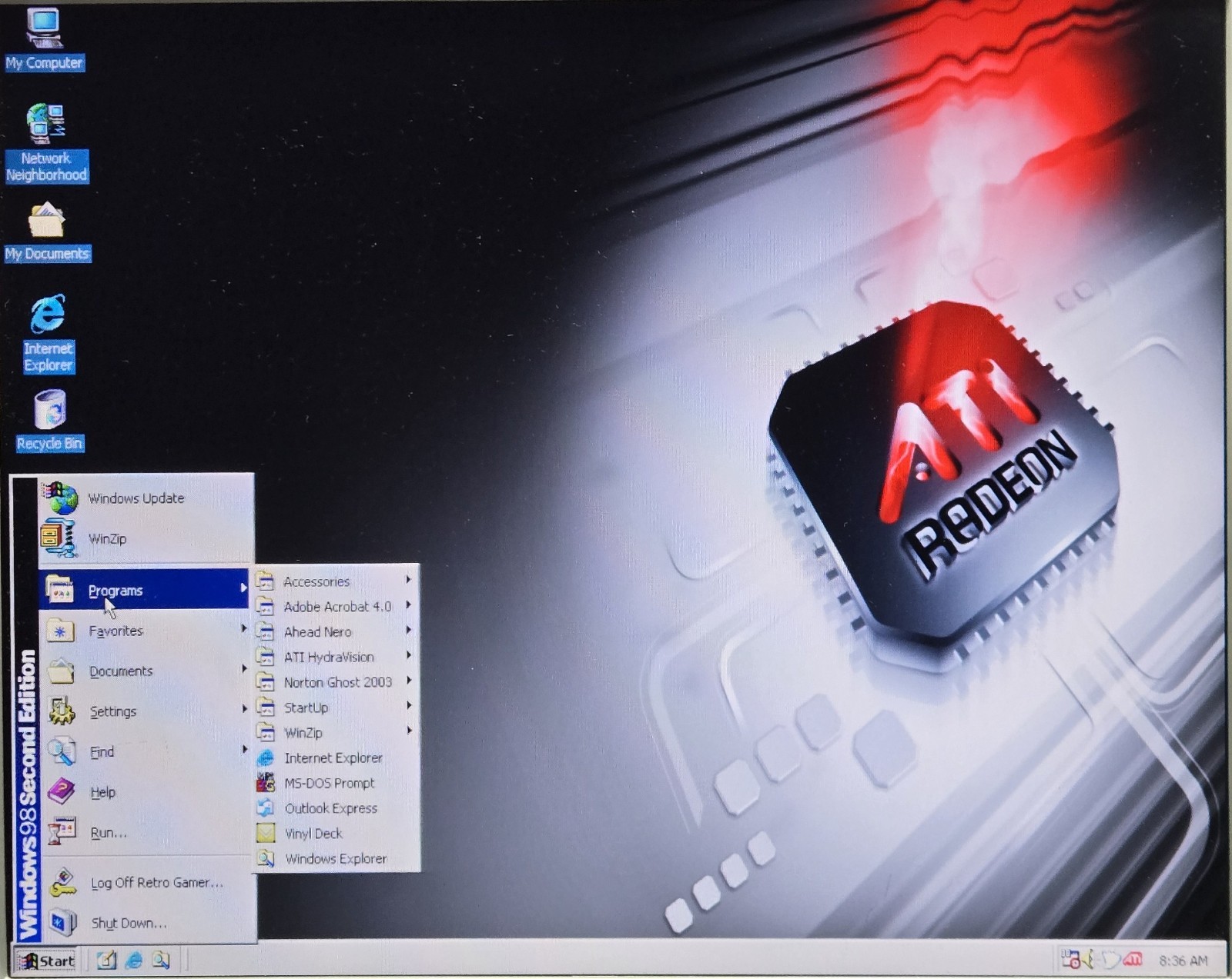 FAST Windows 98 SE Retro Gaming Computer ATI AGP Intel 2.4GHz CPU Restore CD