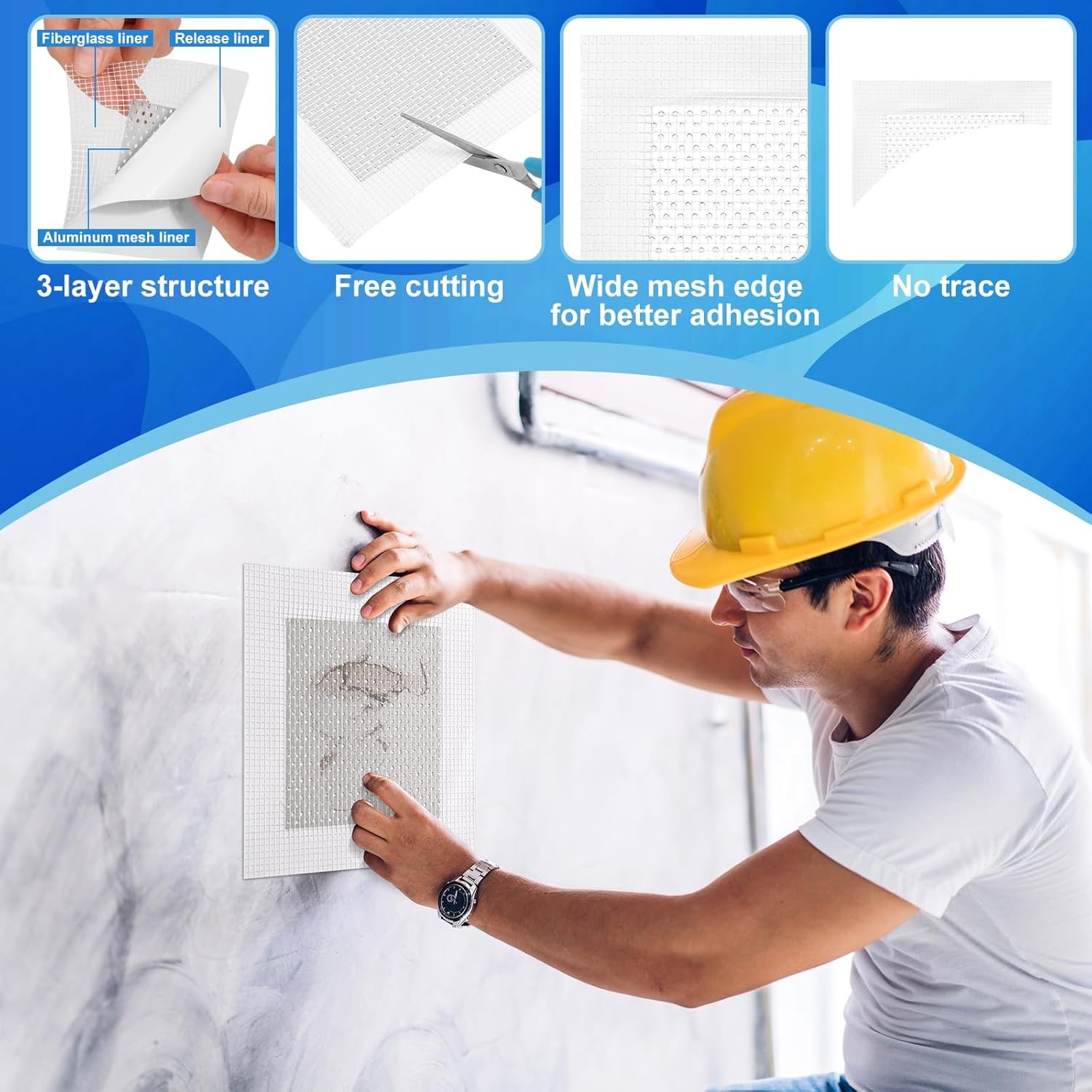 Drywall Repair Kit, Patch 8.8OZ White Wall Putty Kit