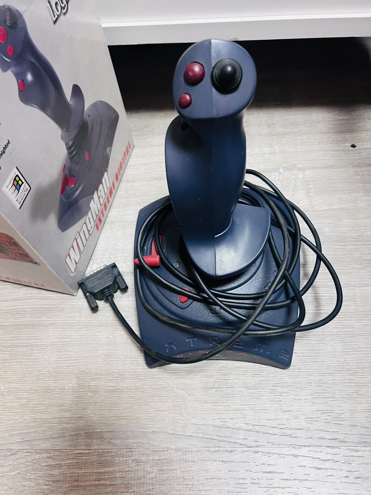 Vintage Logitech Wingman Extreme Digital 3D Joystick In Original Box EUC